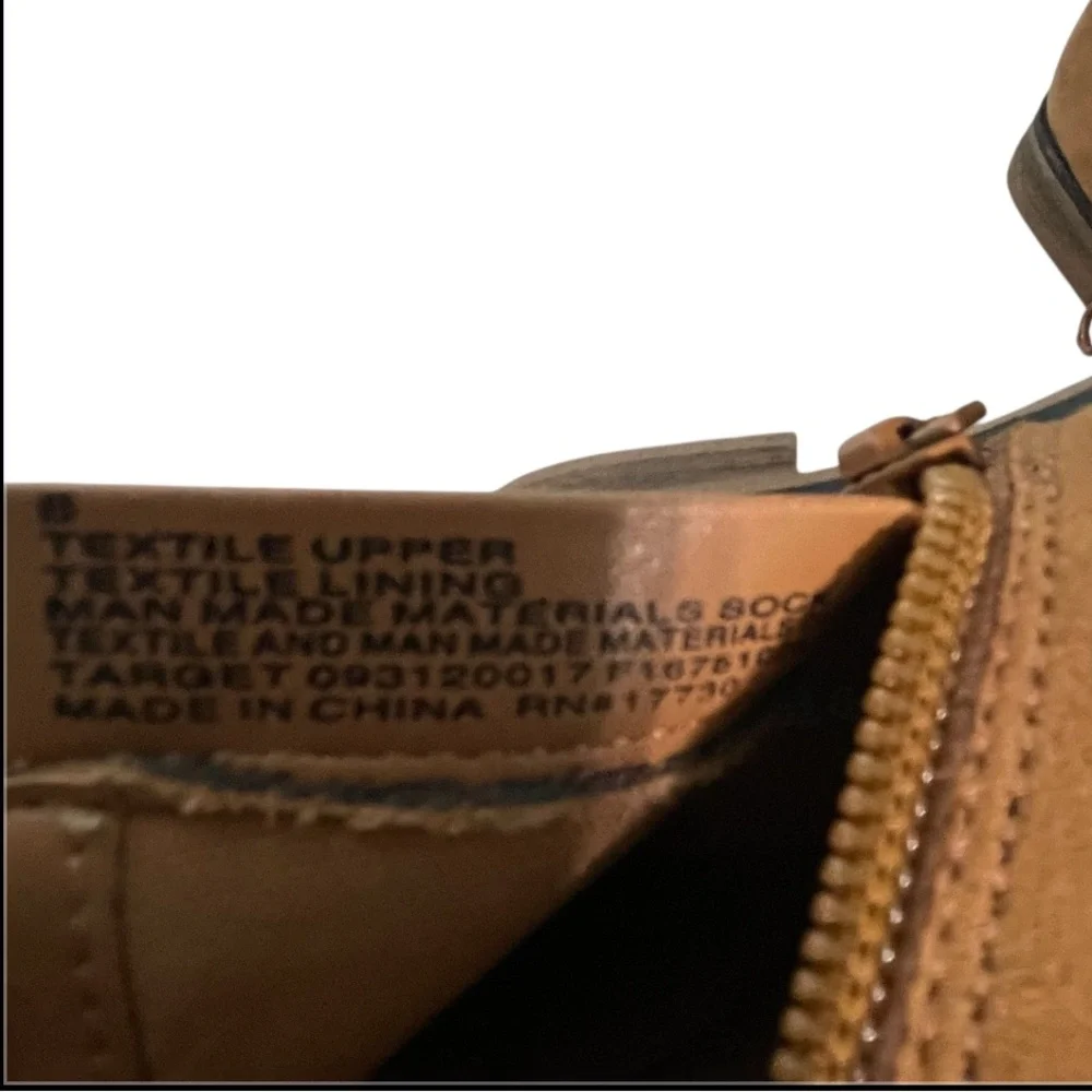 Cat and Jack Girls Brown Ankle Boots with Zipper - Picture 9 of 10